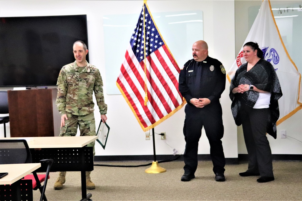 Fort McCoy police officer receives medal for heroic rescue effort while off duty