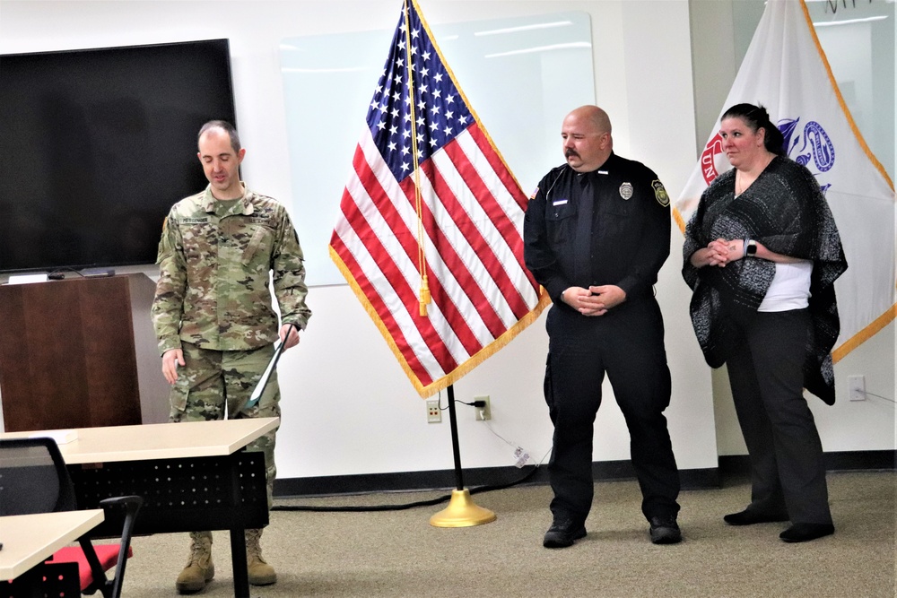 Fort McCoy police officer receives medal for heroic rescue effort while off duty