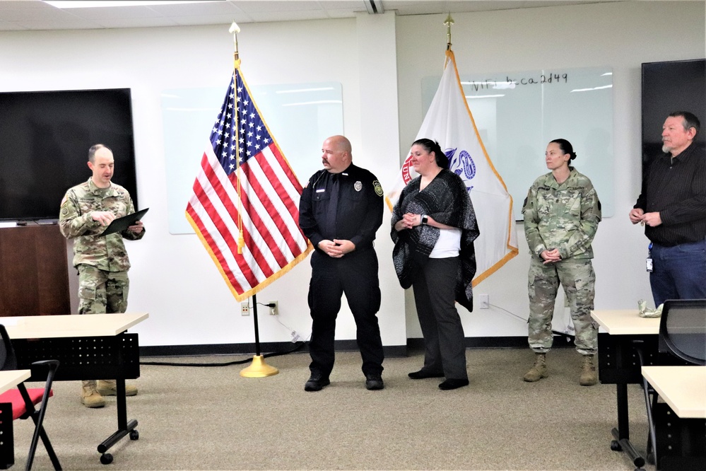 Fort McCoy police officer receives medal for heroic rescue effort while off duty