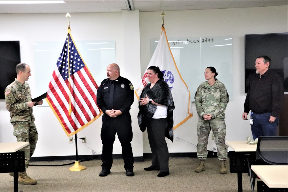 Fort McCoy police officer receives medal for heroic rescue effort while off duty