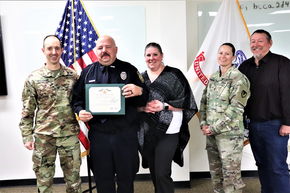 Fort McCoy police officer receives medal for heroic rescue effort while off duty