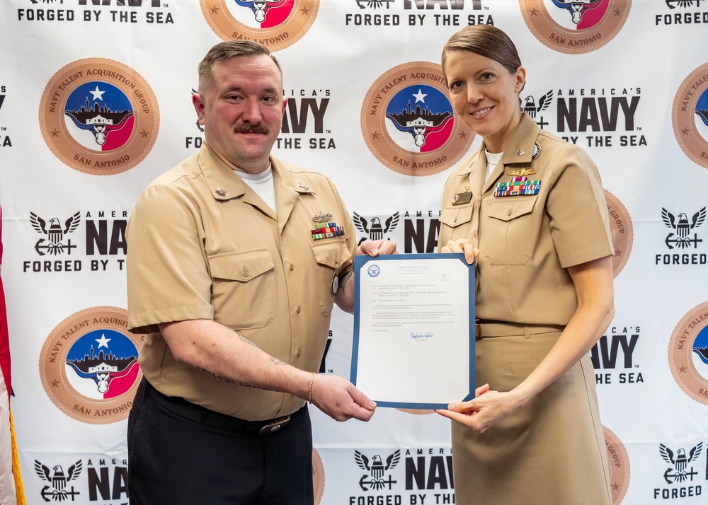 Navy Talent Acquisition Group San Antonio Meritoriously Advances Denver Native