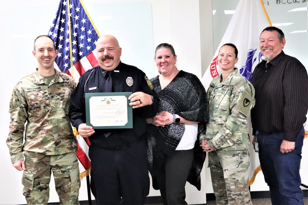 Fort McCoy police officer receives medal for heroic rescue effort while off duty