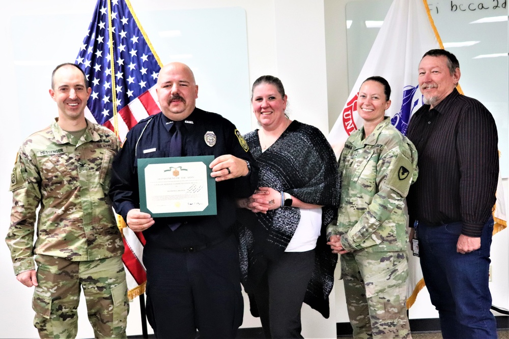 Fort McCoy police officer receives medal for heroic rescue effort while off duty