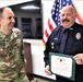 Fort McCoy police officer receives medal for heroic rescue effort while off duty