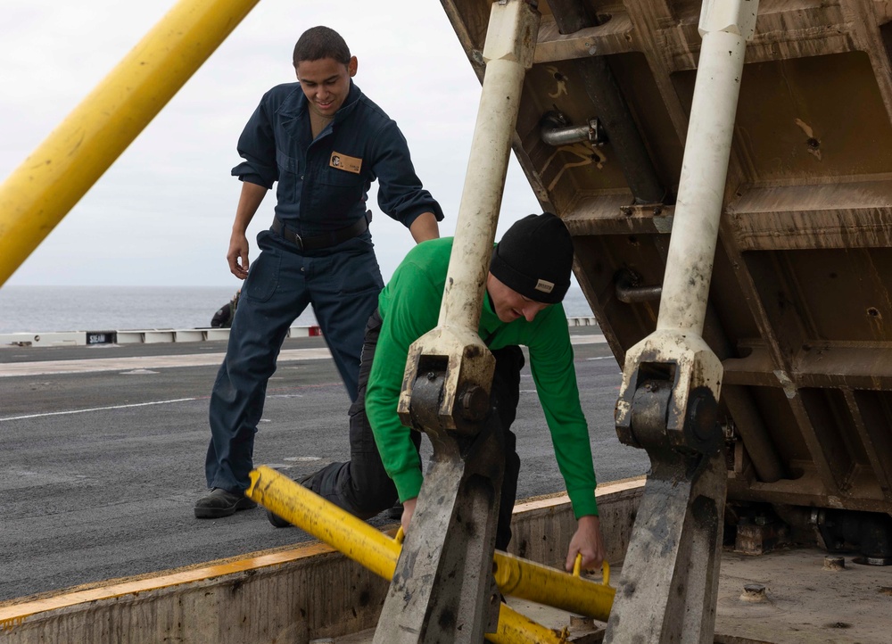 Abraham Lincoln sailors prepare for flight operations