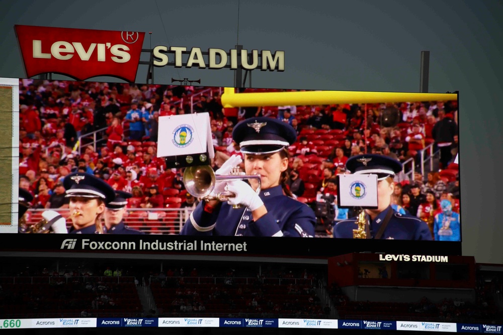 USAF Band of the Golden West Performs at Sunday Night Football's Salute to Service Game