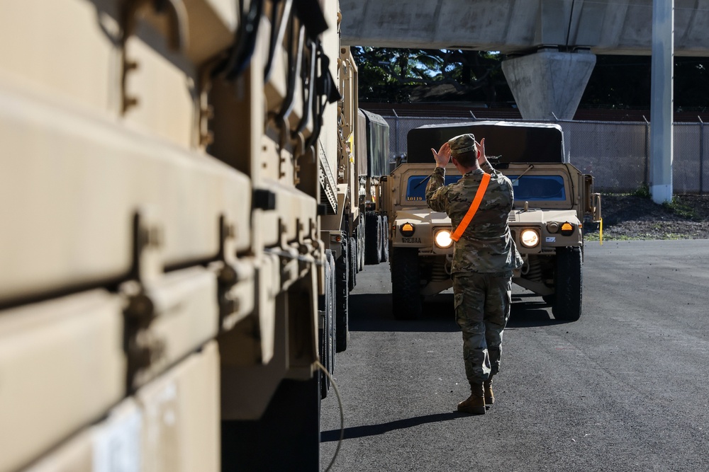 Military vehicles download as part of the APS-3 from the U.S. Naval Ship Watson.