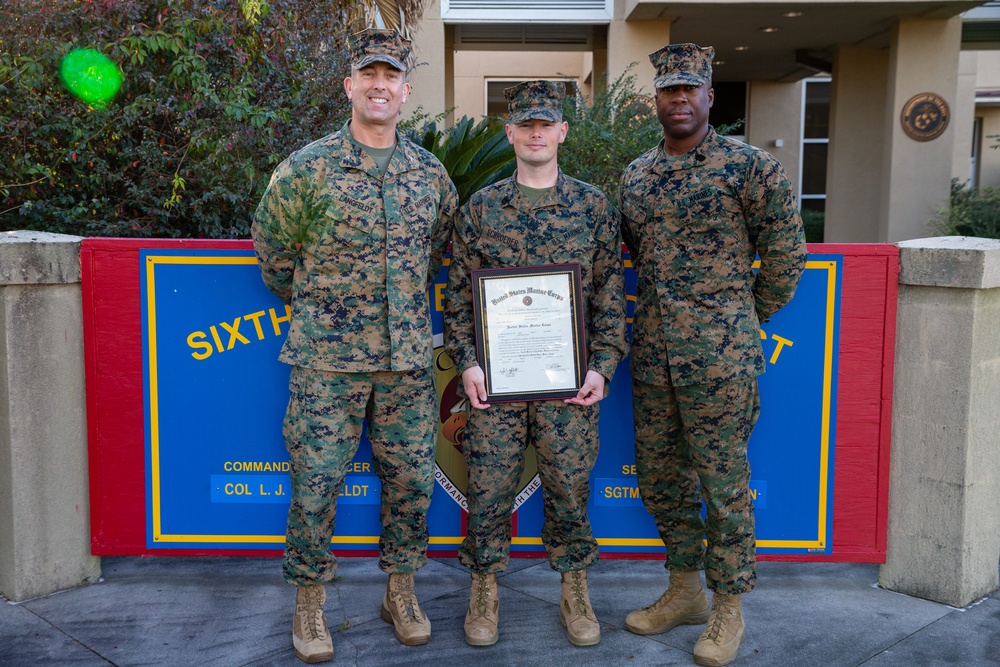 Gunnery Sgt. Shannon K. Schroeder's promotion ceremony