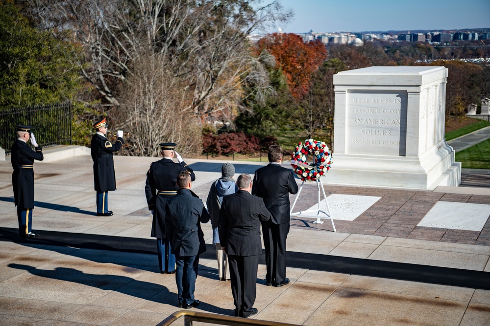 Director of U.S. Office of Personnel Management Kiran Ahuja Participates in a Public Wreath-Laying Ceremony at the Tomb of the Unknown Soldier