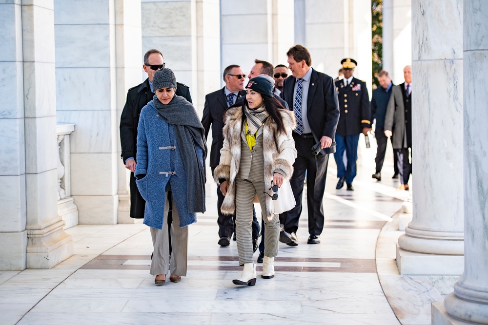 Director of U.S. Office of Personnel Management Kiran Ahuja Participates in a Public Wreath-Laying Ceremony at the Tomb of the Unknown Soldier