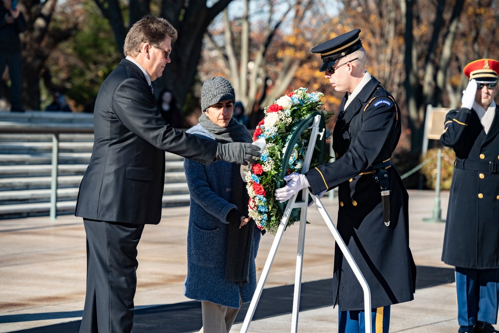 Director of U.S. Office of Personnel Management Kiran Ahuja Participates in a Public Wreath-Laying Ceremony at the Tomb of the Unknown Soldier