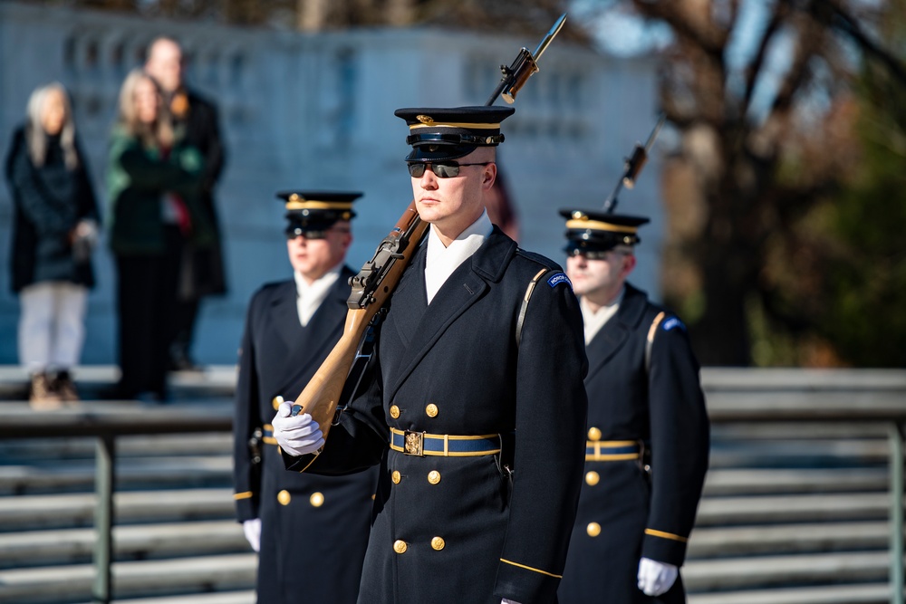 Director of U.S. Office of Personnel Management Kiran Ahuja Participates in a Public Wreath-Laying Ceremony at the Tomb of the Unknown Soldier