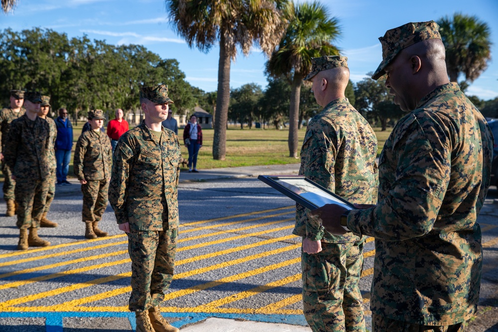 Gunnery Sgt. Shannon K. Schroeder's promotion ceremony