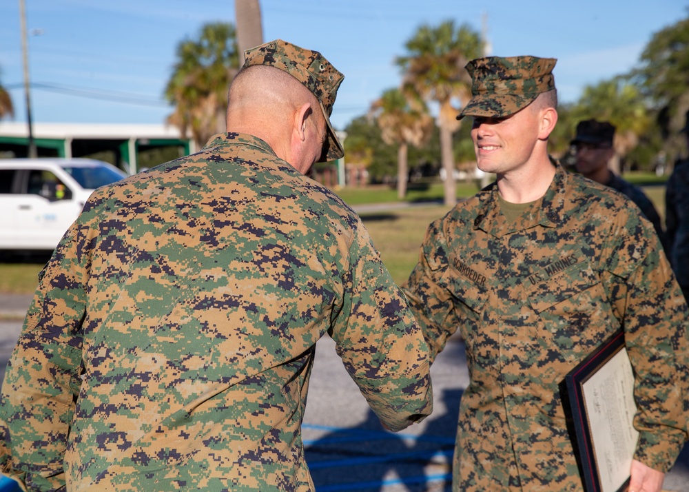 Gunnery Sgt. Shannon K. Schroeder's promotion ceremony