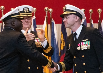 Crew of future USS Idaho (SSN 799) holds first change of command ceremony