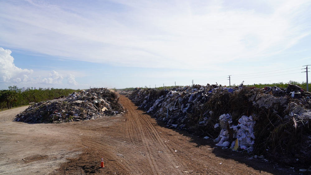 Debris Collection Site from Hurricane Ian