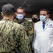 Lt. Gen. Carlos Diaz-Morfa, Dominican Republic Minister of Defense, and Dr. Daniel Rivera, Dominican Republic Minister of Health, take a tour of USNS Comfort during Continuing Promise 2022, in Santo Domingo