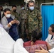 Lt. Gen. Carlos Diaz-Morfa, Dominican Republic Minister of Defense, and Dr. Daniel Rivera, Dominican Republic Minister of Health, take a tour of USNS Comfort during Continuing Promise 2022, in Santo Domingo