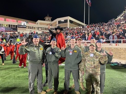 Okies flyover Texas Tech game in honor of Veteran's Day