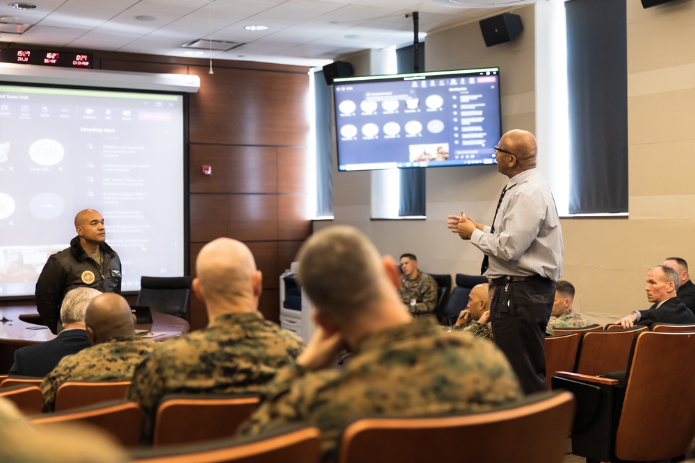 Lt. Gen. Cavanaugh Holds MARFORCOM Town Hall