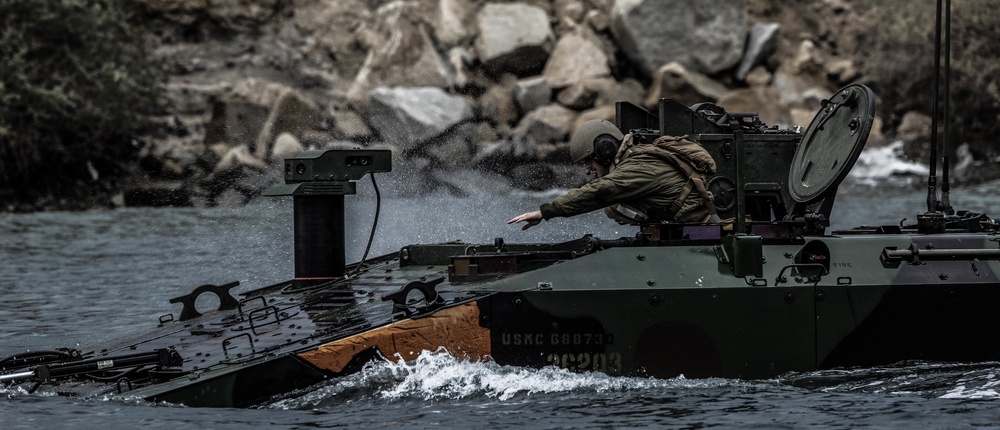 U.S. Marines execute ACV troop transfer and towing drills