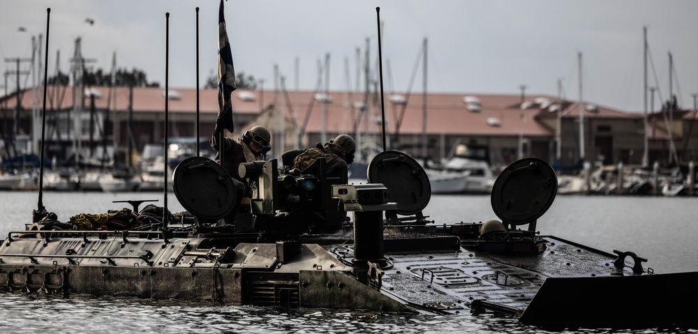 U.S. Marines execute ACV troop transfer and towing drills