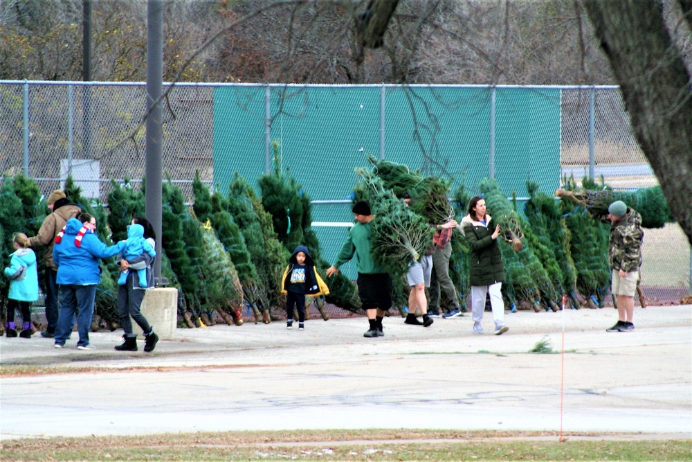 Dozens of Christmas trees donated to Fort McCoy troops during 2022 Trees for Troops event