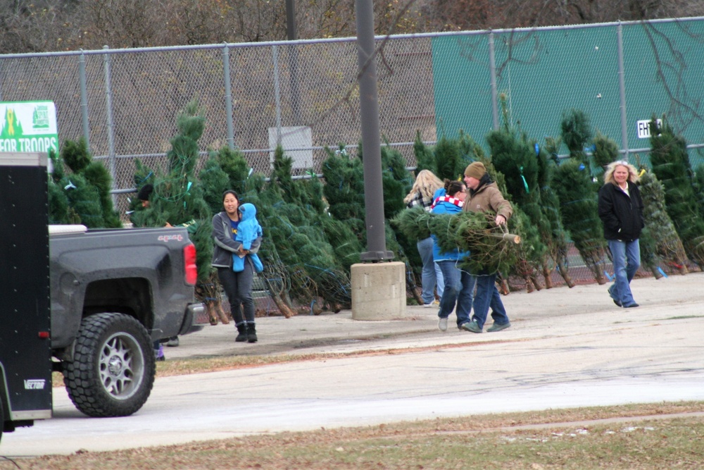 Dozens of Christmas trees donated to Fort McCoy troops during 2022 Trees for Troops event