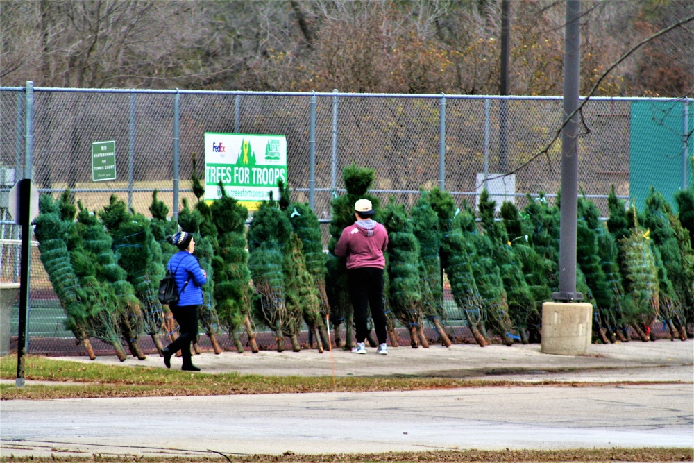 Dozens of Christmas trees donated to Fort McCoy troops during 2022 Trees for Troops event