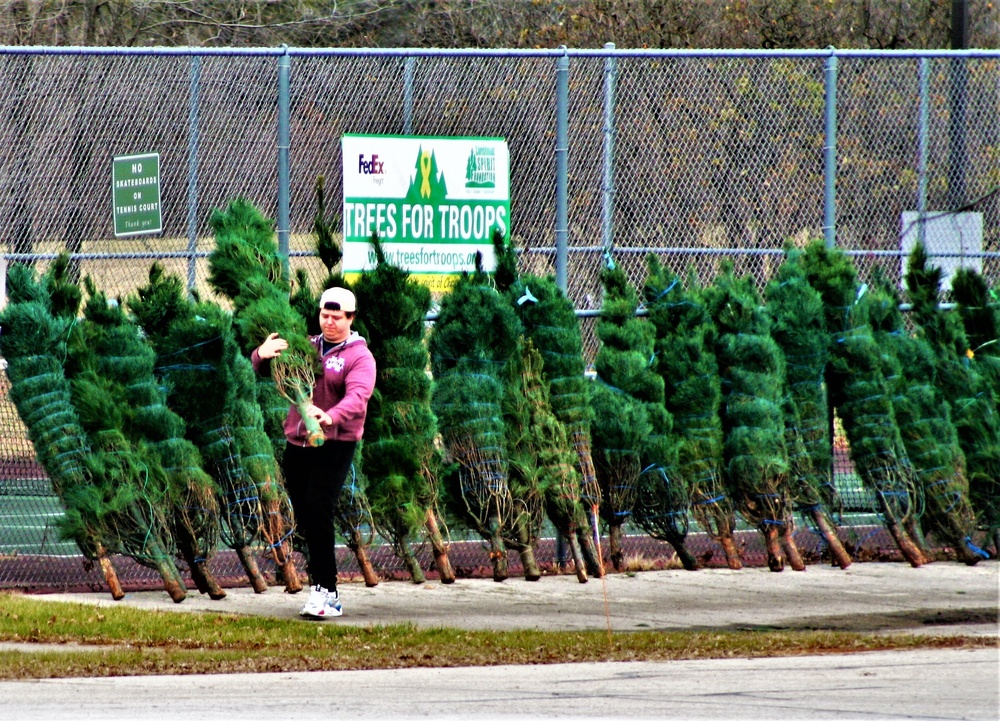 Dozens of Christmas trees donated to Fort McCoy troops during 2022 Trees for Troops event