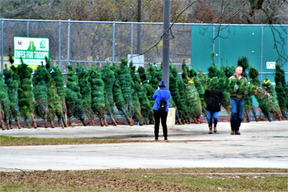 Dozens of Christmas trees donated to Fort McCoy troops during 2022 Trees for Troops event