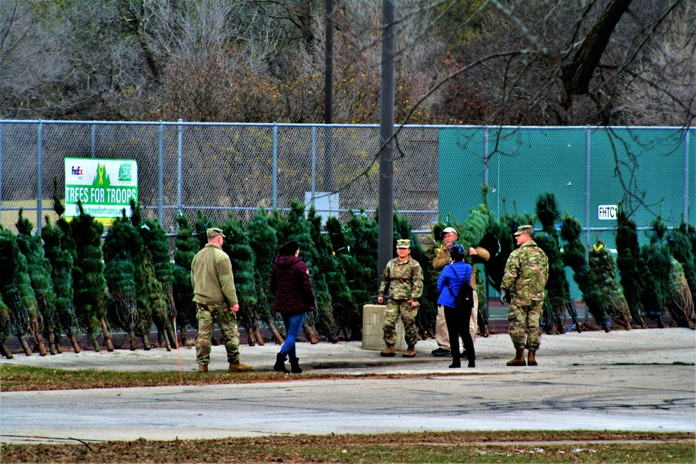 Dozens of Christmas trees donated to Fort McCoy troops during 2022 Trees for Troops event