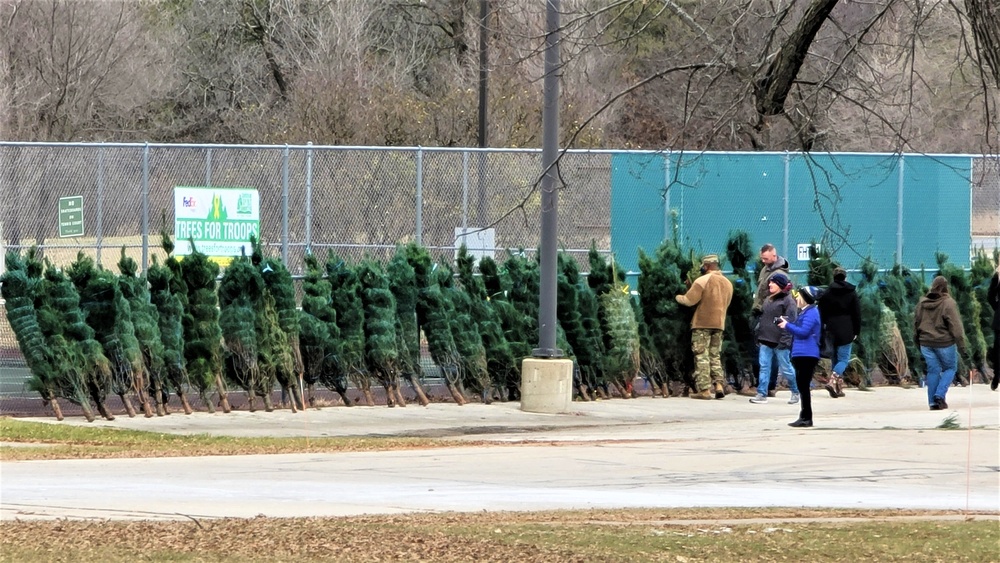 Dozens of Christmas trees donated to Fort McCoy troops during 2022 Trees for Troops event