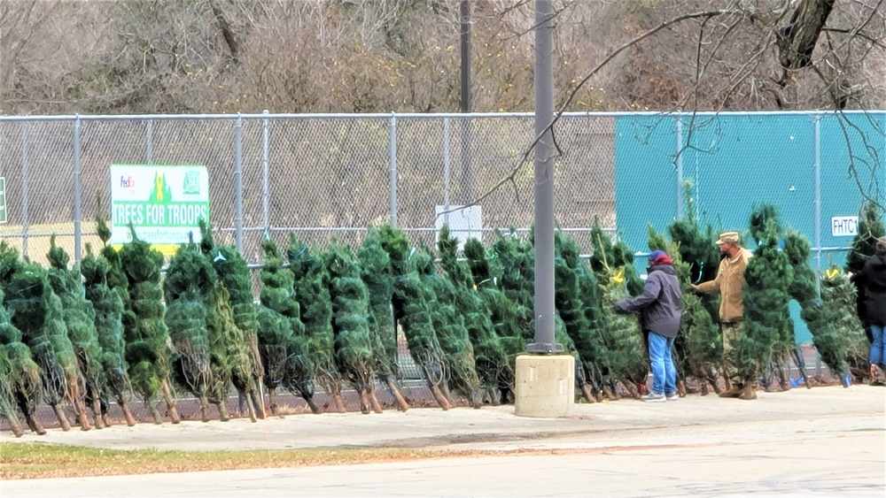 Dozens of Christmas trees donated to Fort McCoy troops during 2022 Trees for Troops event