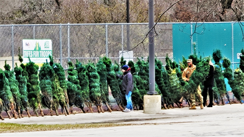 Dozens of Christmas trees donated to Fort McCoy troops during 2022 Trees for Troops event