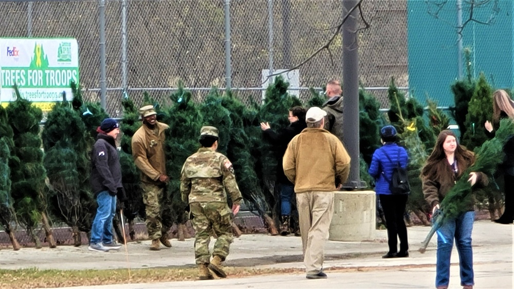 Dozens of Christmas trees donated to Fort McCoy troops during 2022 Trees for Troops event