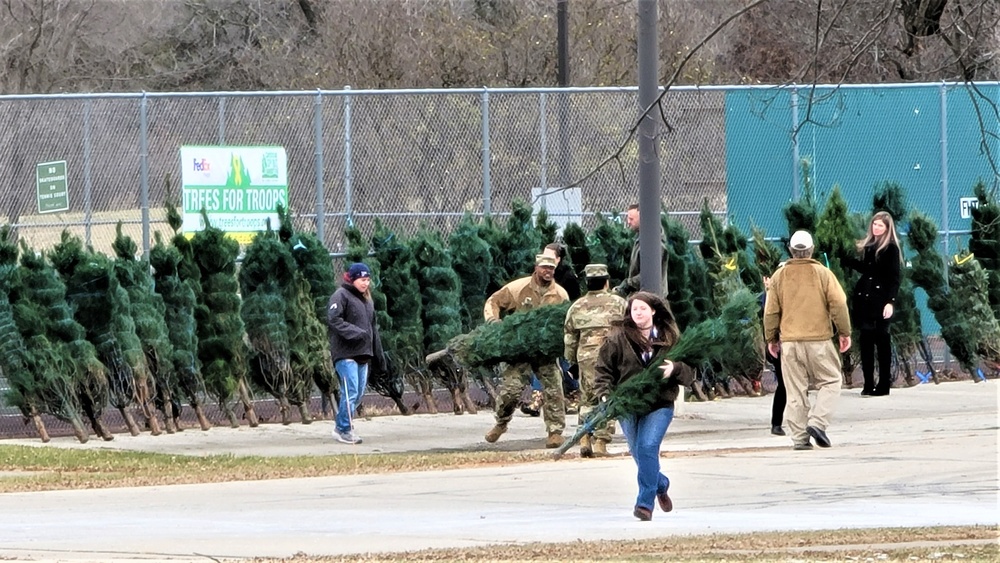 Dozens of Christmas trees donated to Fort McCoy troops during 2022 Trees for Troops event