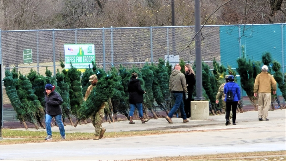 Dozens of Christmas trees donated to Fort McCoy troops during 2022 Trees for Troops event