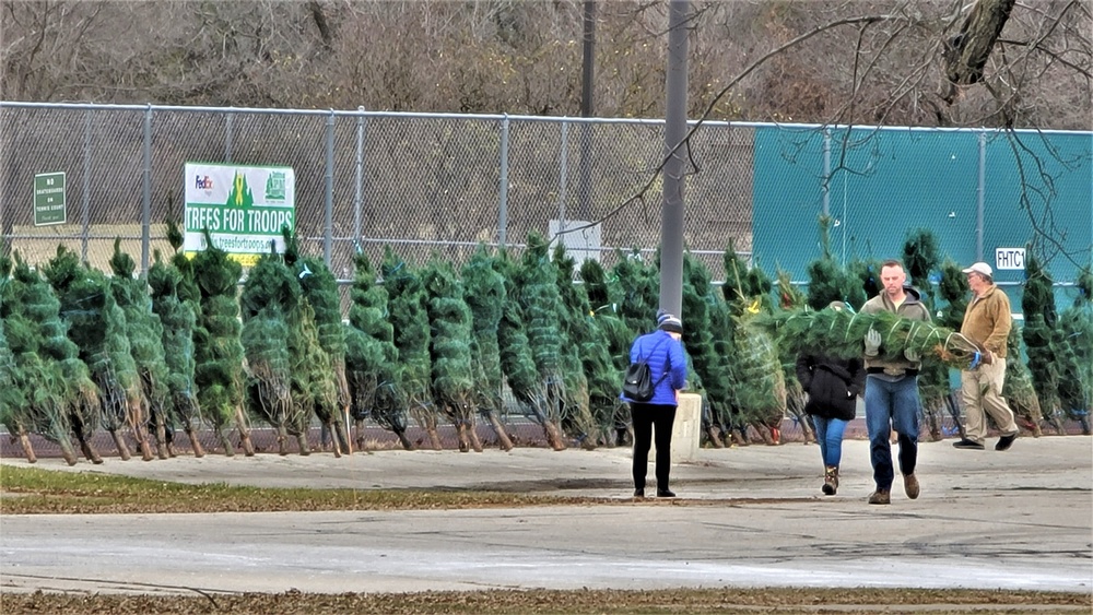 Dozens of Christmas trees donated to Fort McCoy troops during 2022 Trees for Troops event