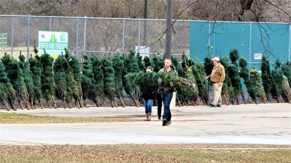 Dozens of Christmas trees donated to Fort McCoy troops during 2022 Trees for Troops event