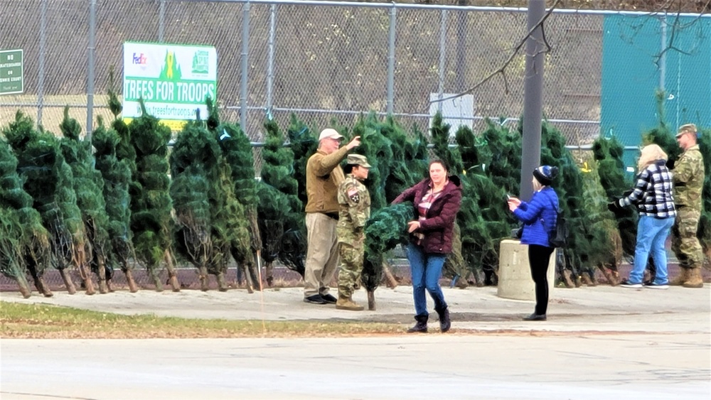 Dozens of Christmas trees donated to Fort McCoy troops during 2022 Trees for Troops event