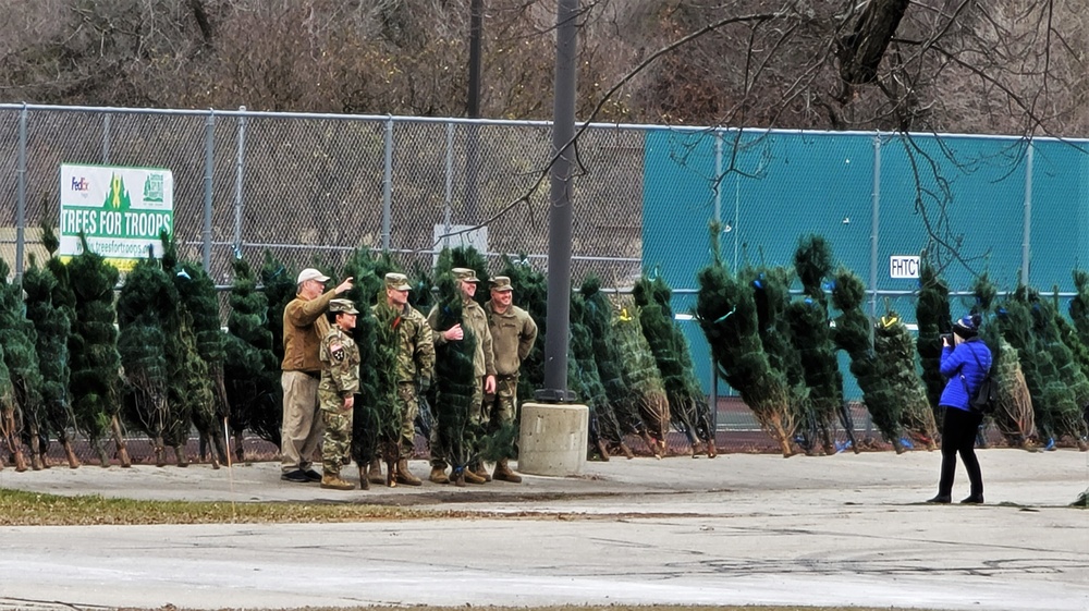 Dozens of Christmas trees donated to Fort McCoy troops during 2022 Trees for Troops event