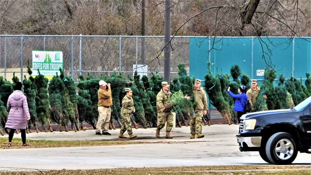 Dozens of Christmas trees donated to Fort McCoy troops during 2022 Trees for Troops event