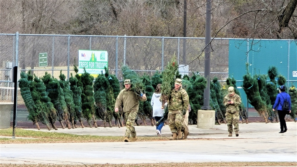 Dozens of Christmas trees donated to Fort McCoy troops during 2022 Trees for Troops event