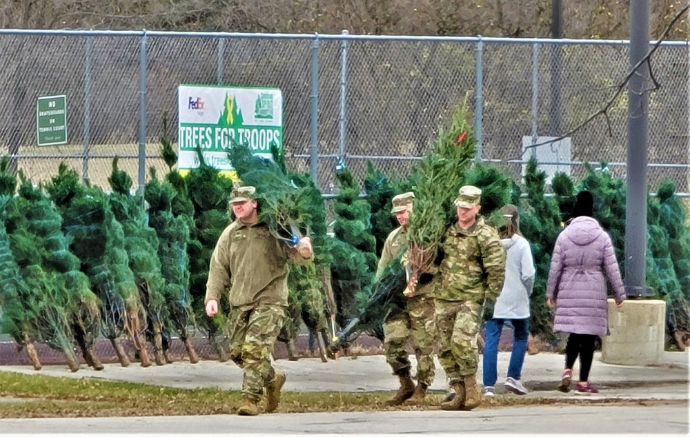 Dozens of Christmas trees donated to Fort McCoy troops during 2022 Trees for Troops event