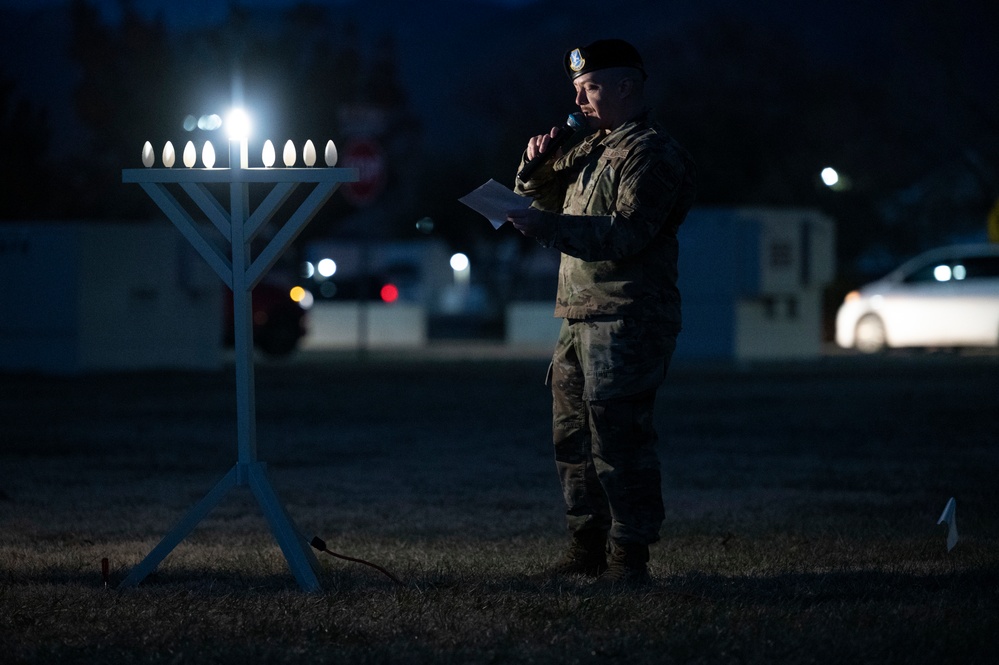 Team Kirtland hosts tree and menorah lighting ceremony