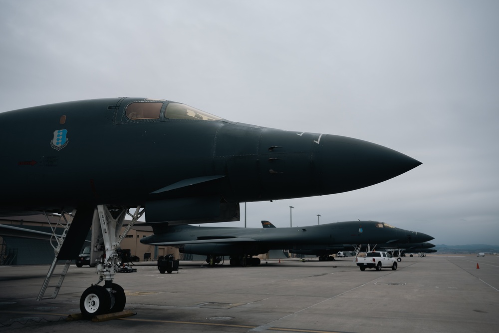 B-1B Lancer Participates in B-21 Raider Unveiling Ceremony