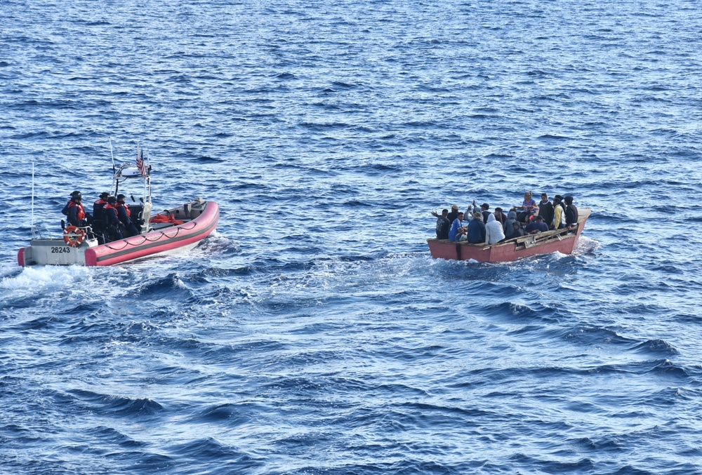 USCGC Thetis conducts migrant interdiction operations