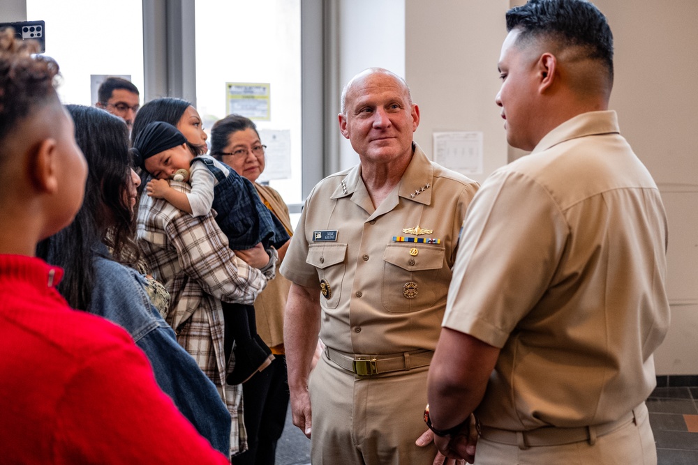 Navy's top Admiral administers oath onboard Point Mugu